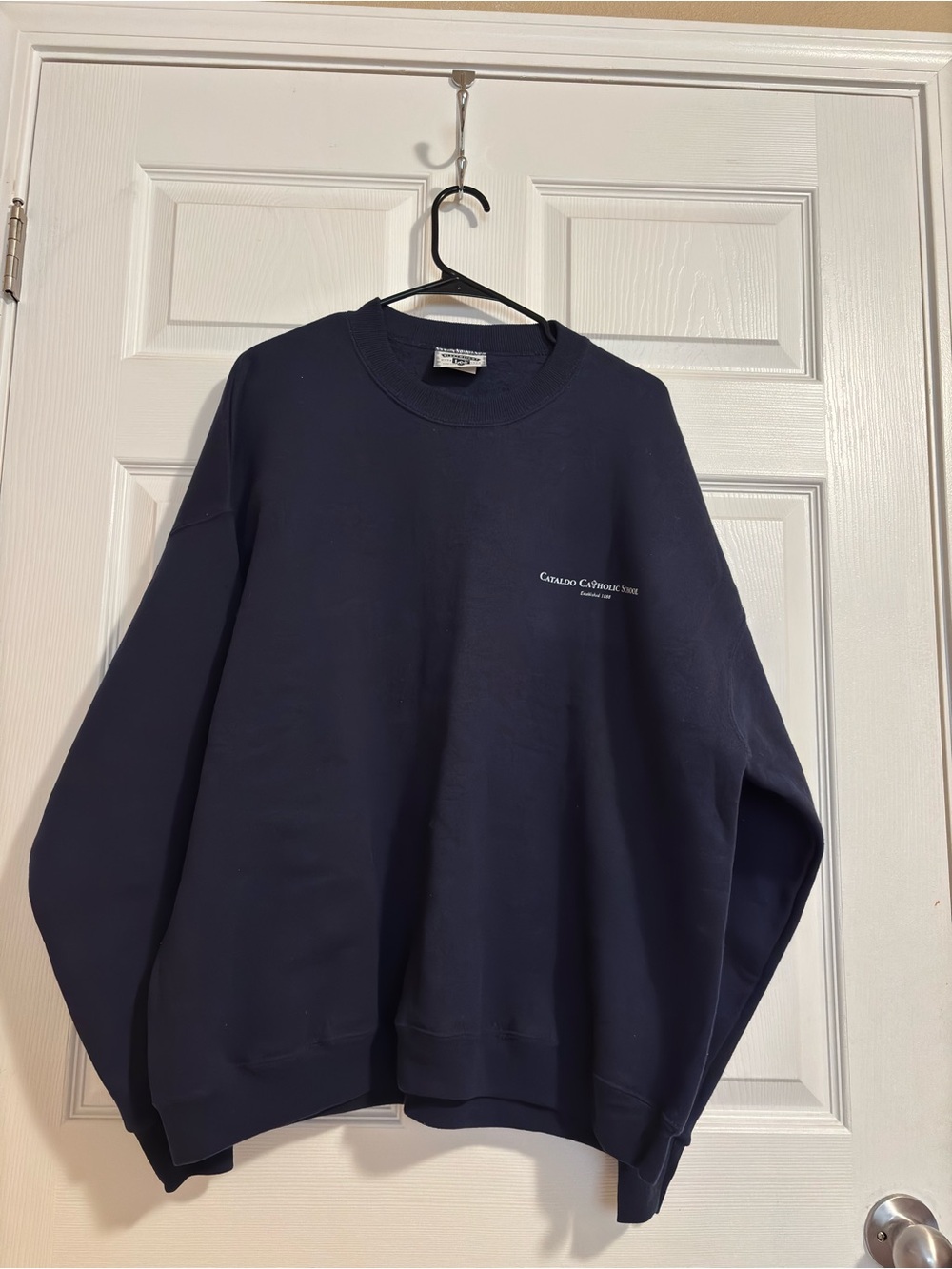 Lee Men's Navy Crewneck Sweatshirt with Small Chest Logo